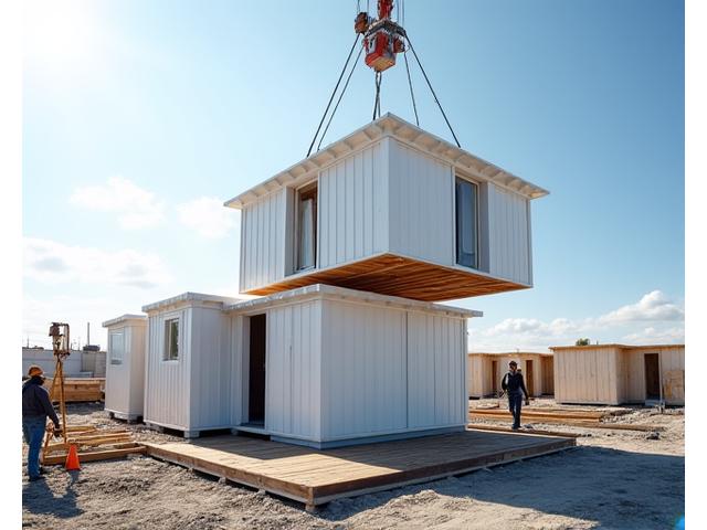 Prefabricated modern modular homes assembly